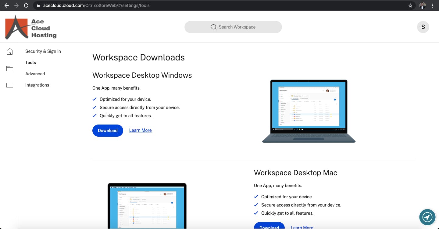 Ace Cloud Hosting Screenshot 2
