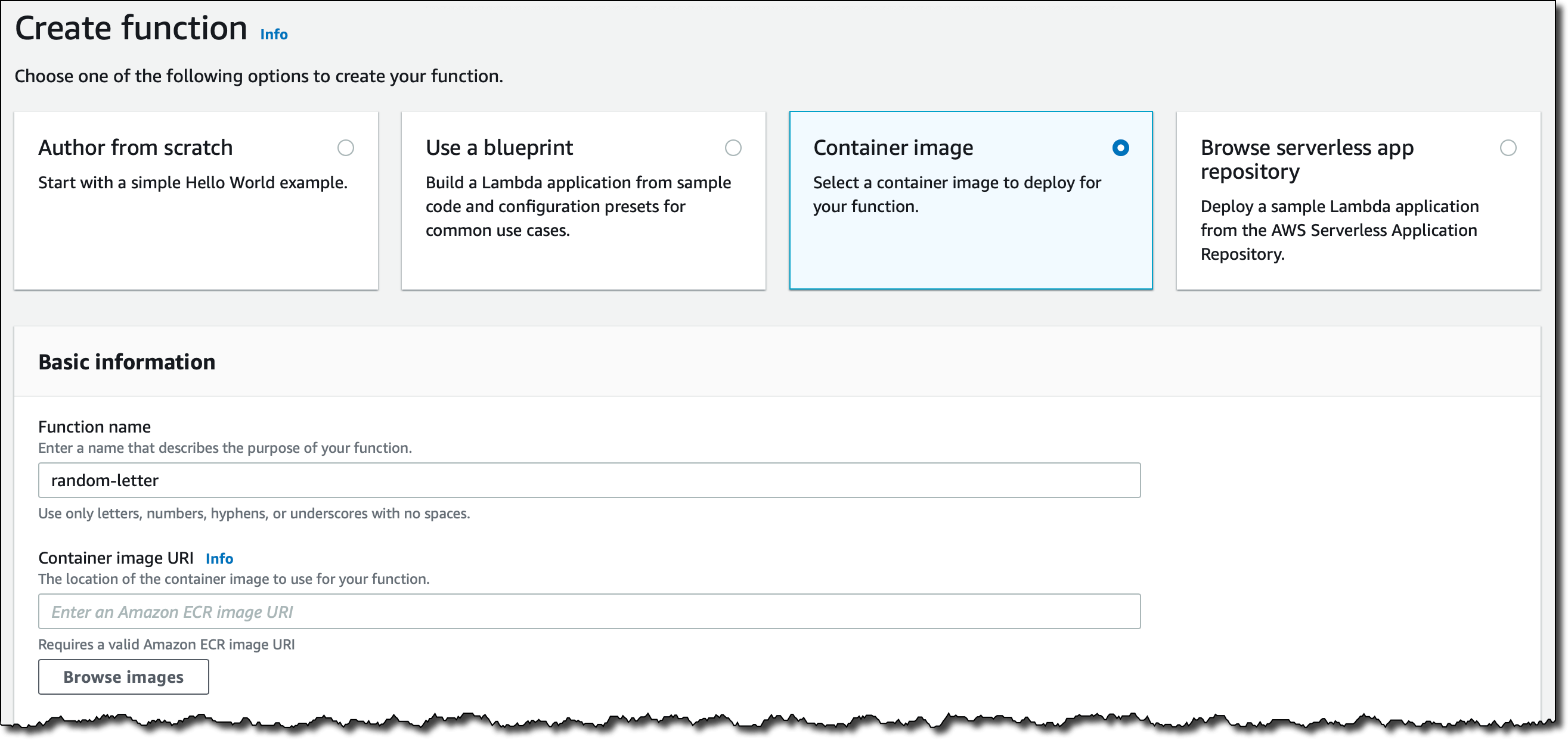 AWS Lambda Screenshot 1