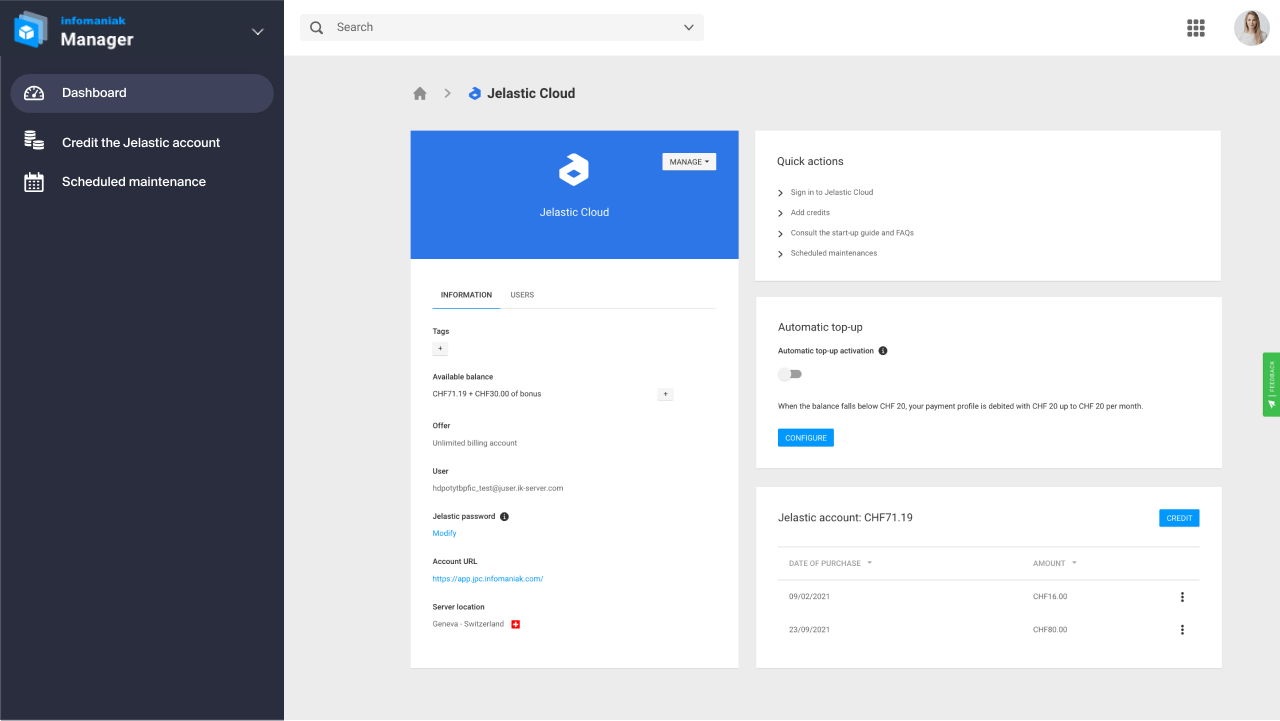 Jelastic Cloud Screenshot 1