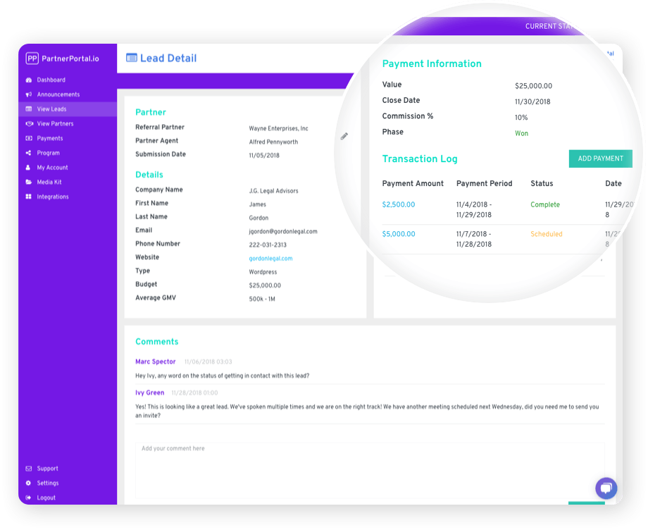 Partner Portal Screenshot 3