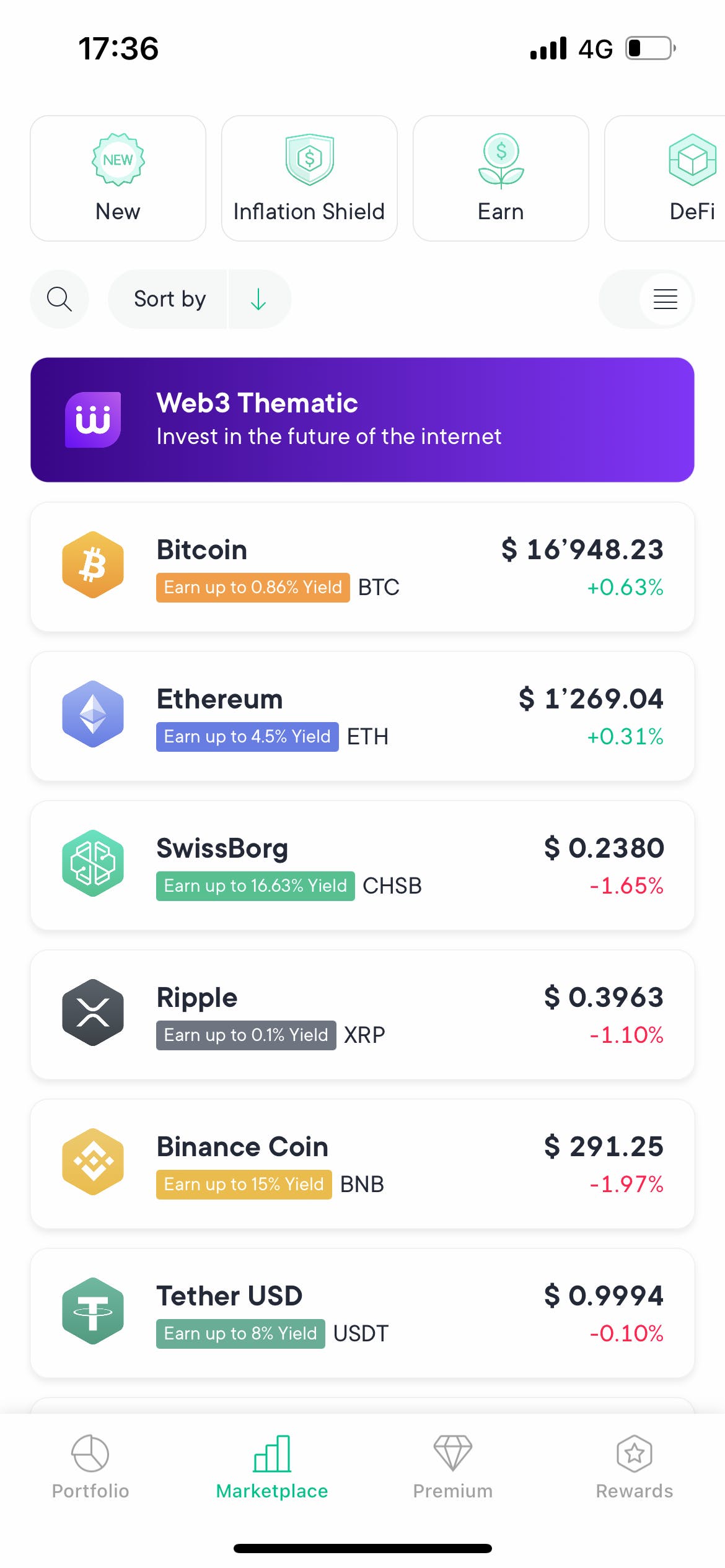 SwissBorg Screenshot 1