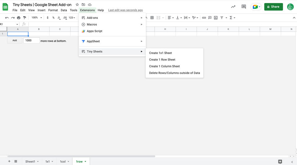 Tinysheets Screenshot 1