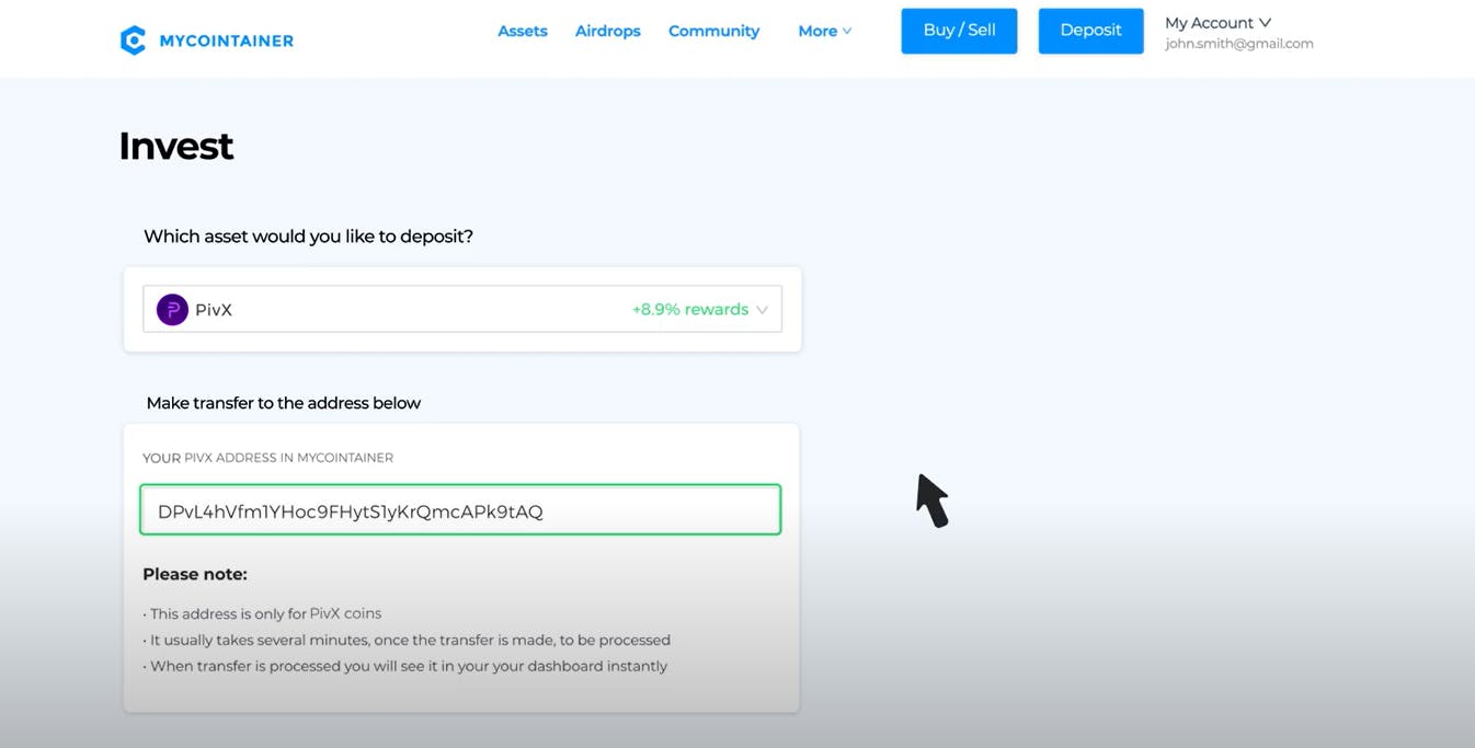 MyCointainer Screenshot 2