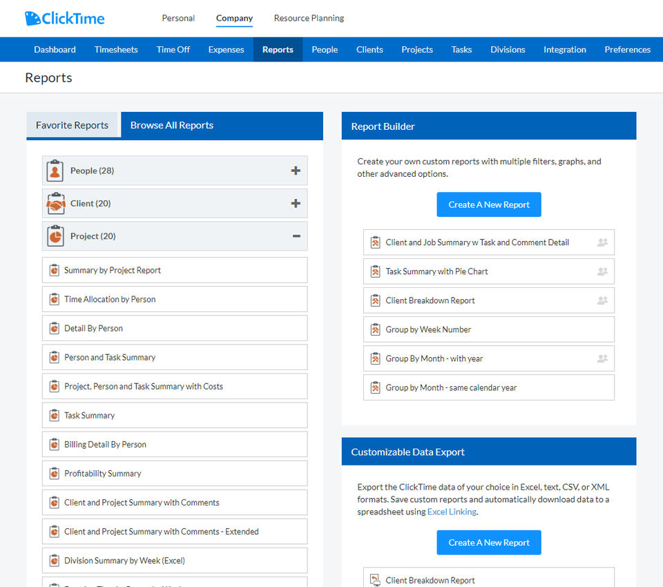 ClickTime Screenshot 2
