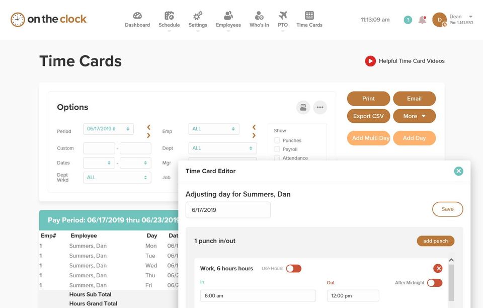 OnTheClock Screenshot 1