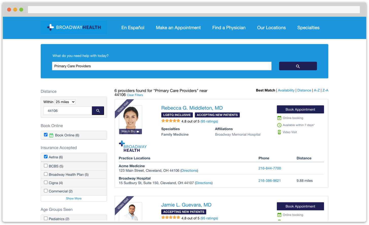 ProviderMatch Screenshot 2