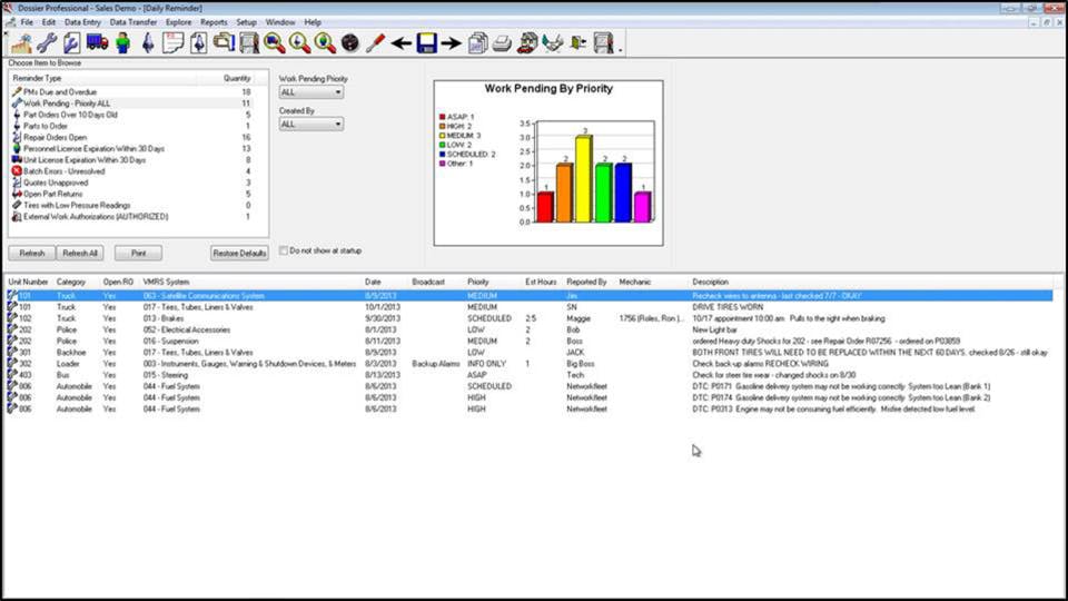 Dossier Fleet Maintenance Screenshot 2