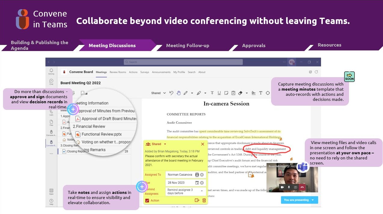 Convene in Teams Screenshot 2