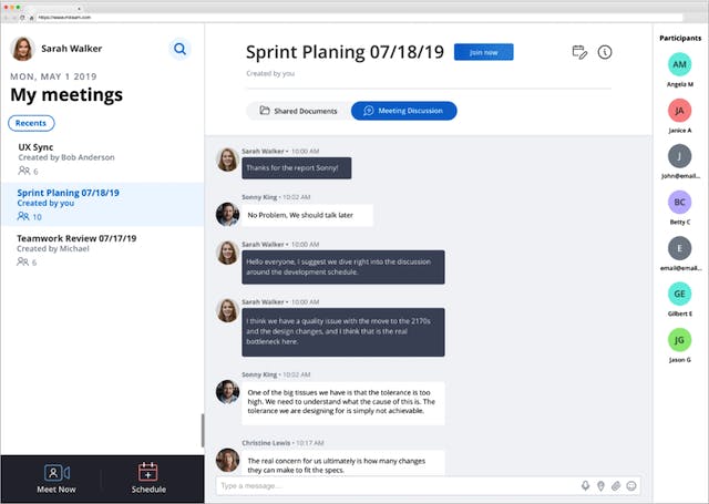 MiTeam Meetings Screenshot 2