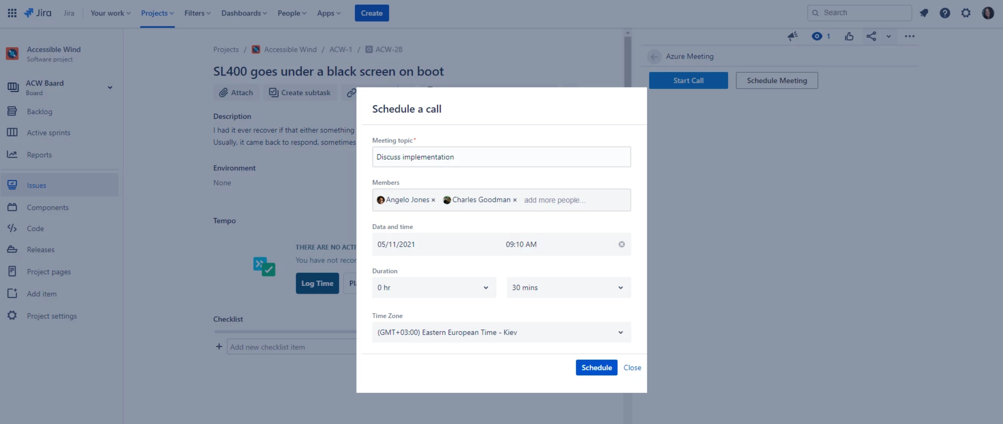 Azure Communication Services for Jira Screenshot 2
