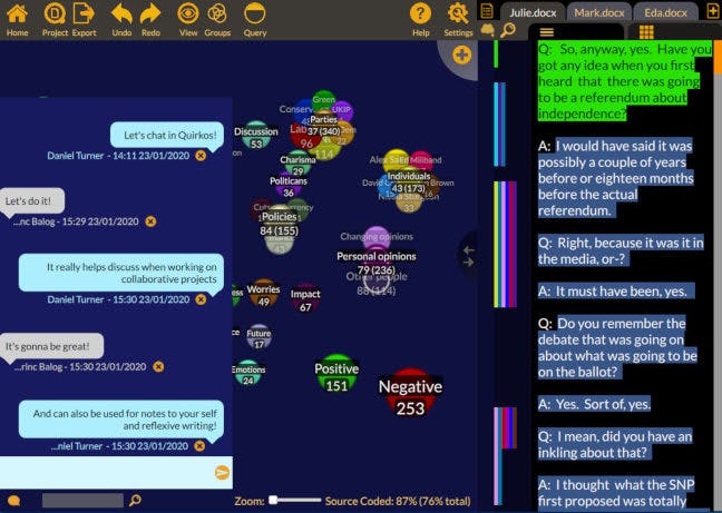 Quirkos Screenshot 2