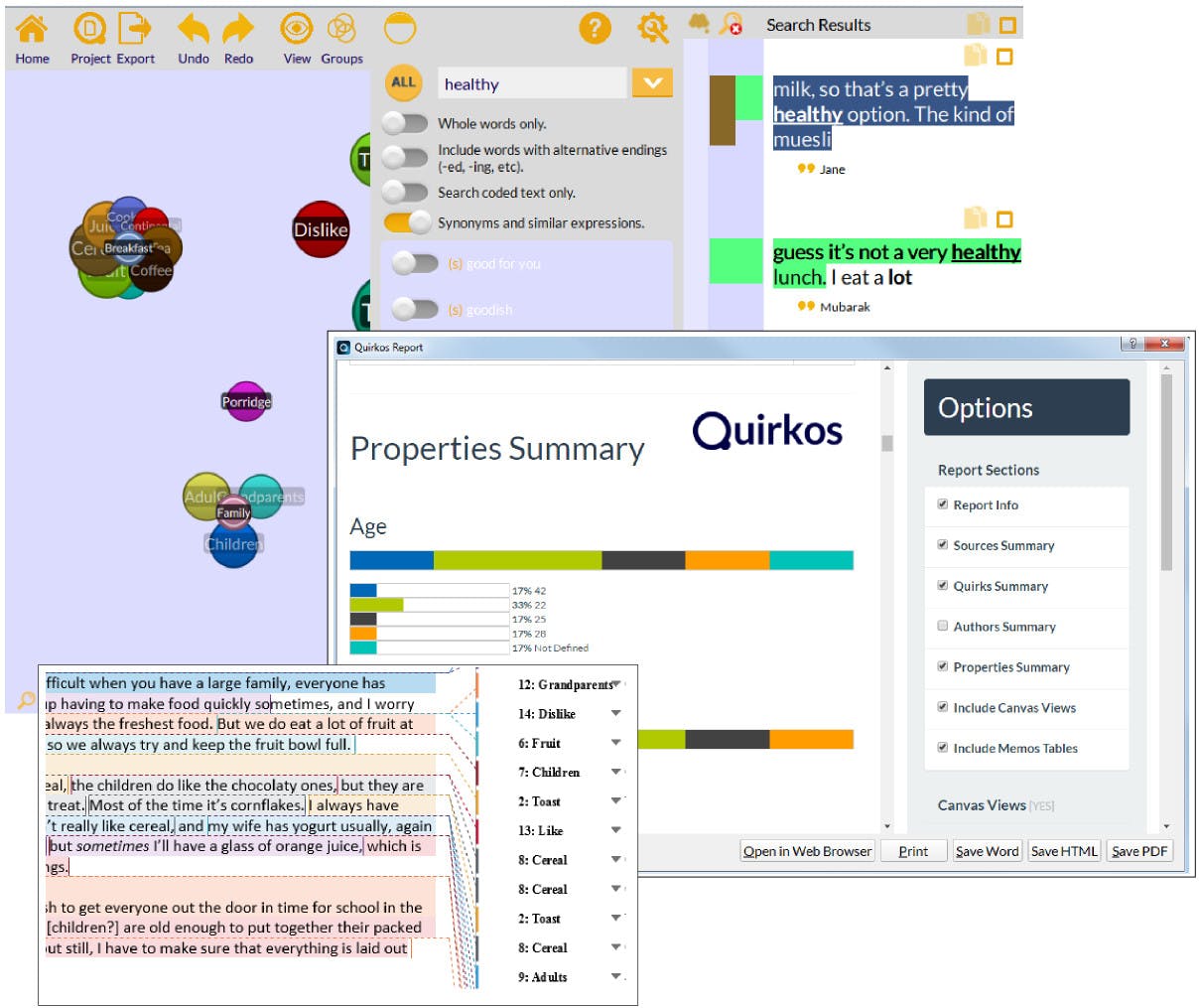 Quirkos Screenshot 4