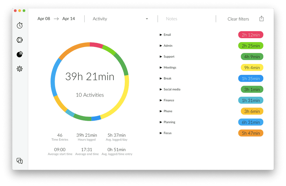 Timeular Screenshot 2