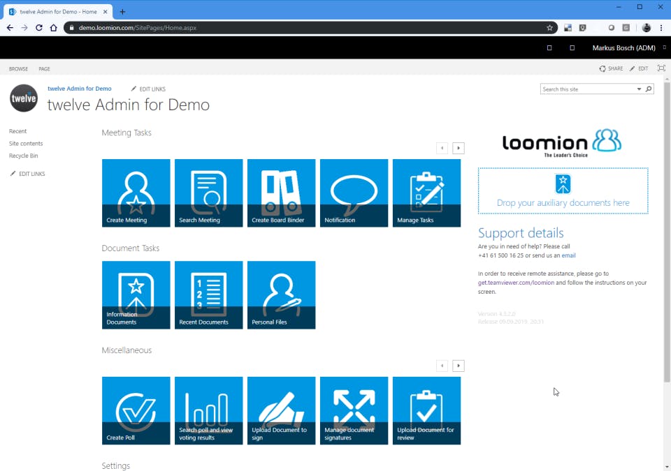Twelve Directors' Portal Screenshot 1