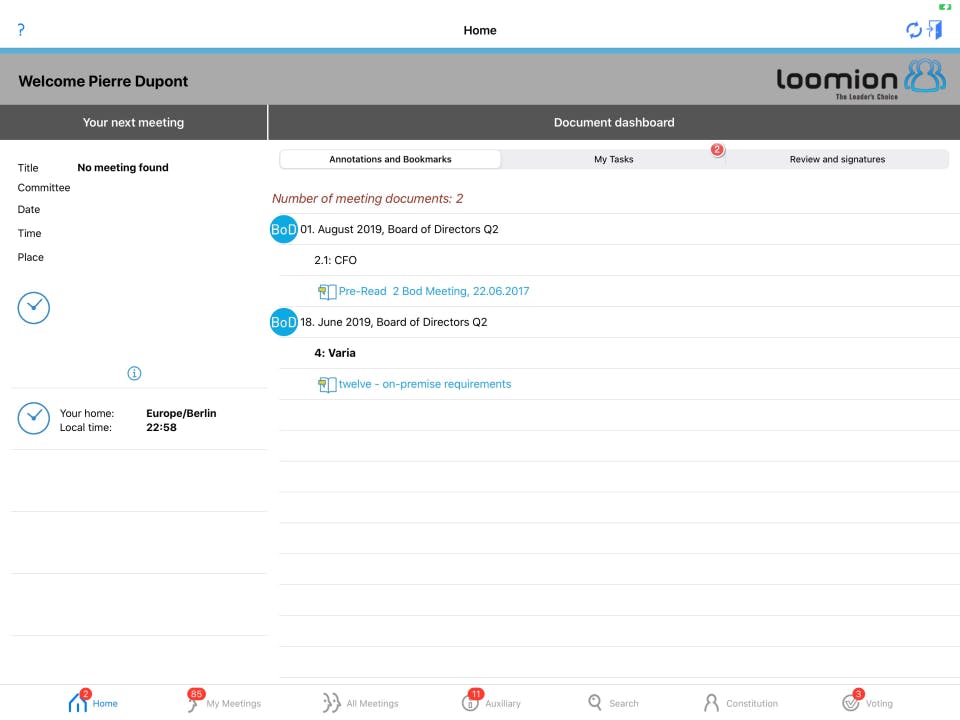 Twelve Directors' Portal Screenshot 2