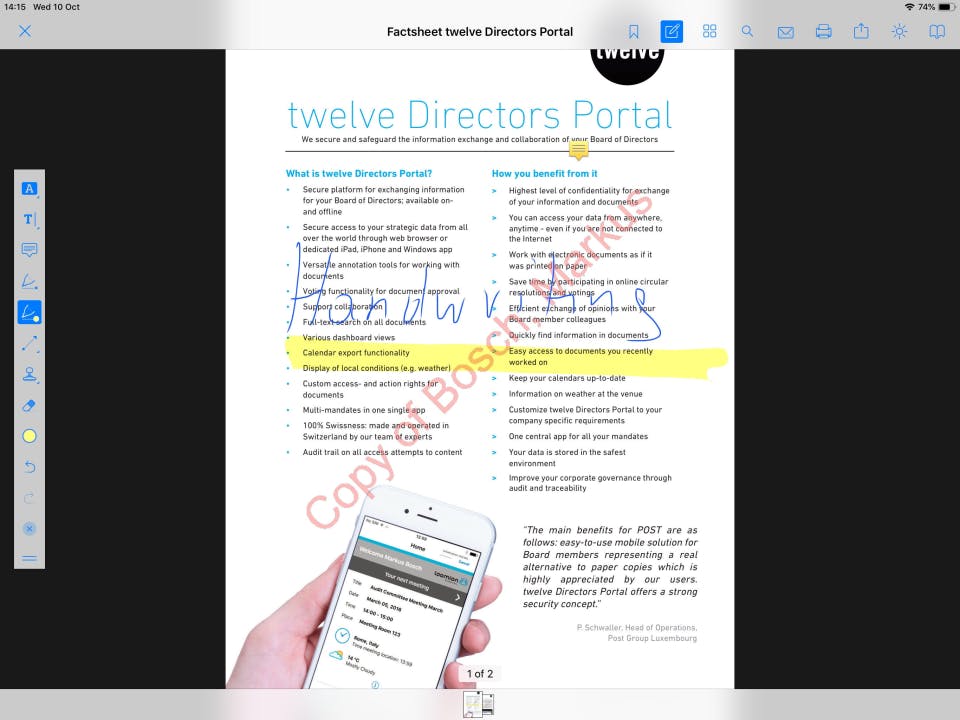 Twelve Directors' Portal Screenshot 4