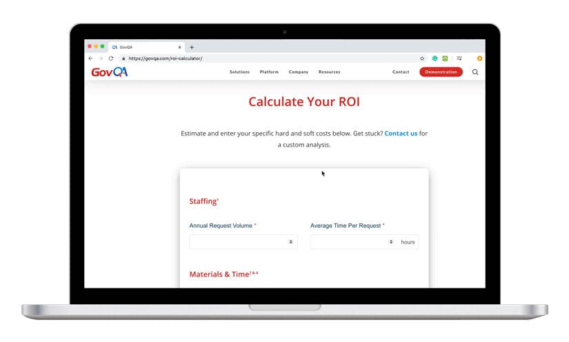 GovQA Screenshot 3