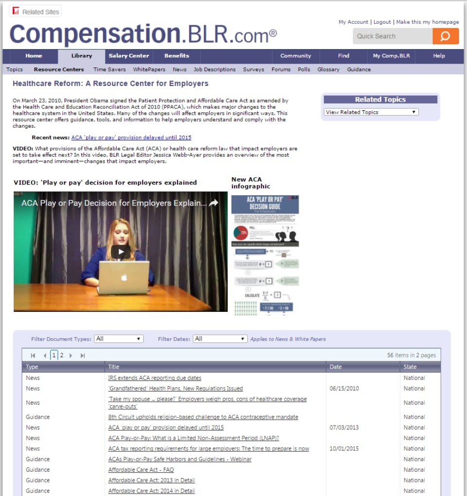 Compensation.BLR.com Screenshot 2