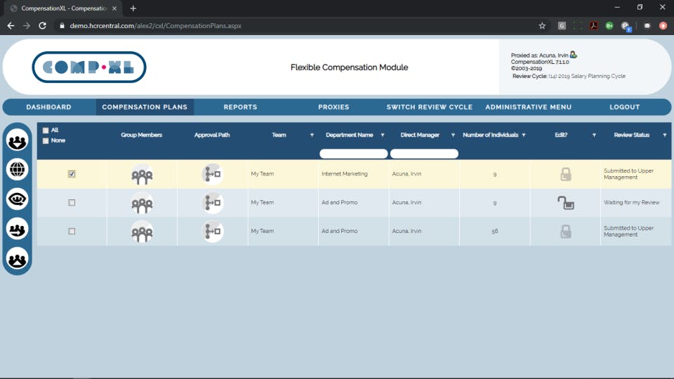 CompensationXL Screenshot 1