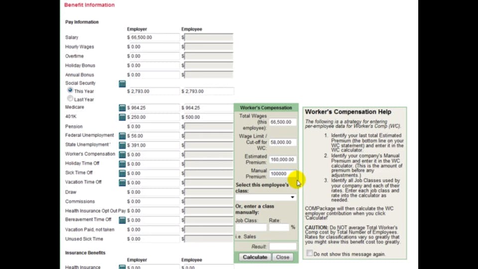 Total Compensation Statements Screenshot 3