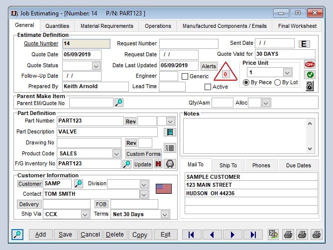 Visual EstiTrack Screenshot 5