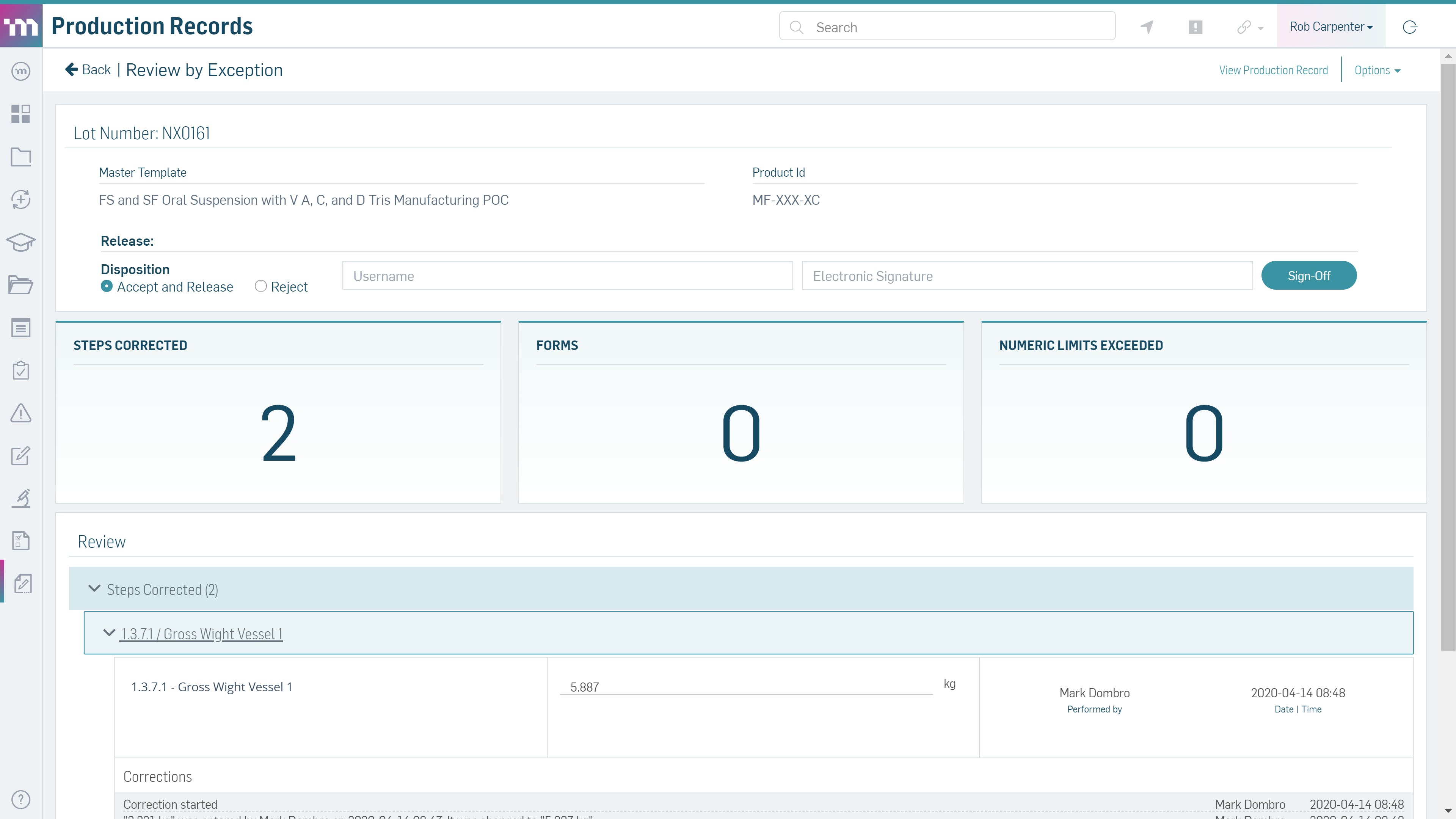MasterControl Manufacturing Excellence Screenshot 3