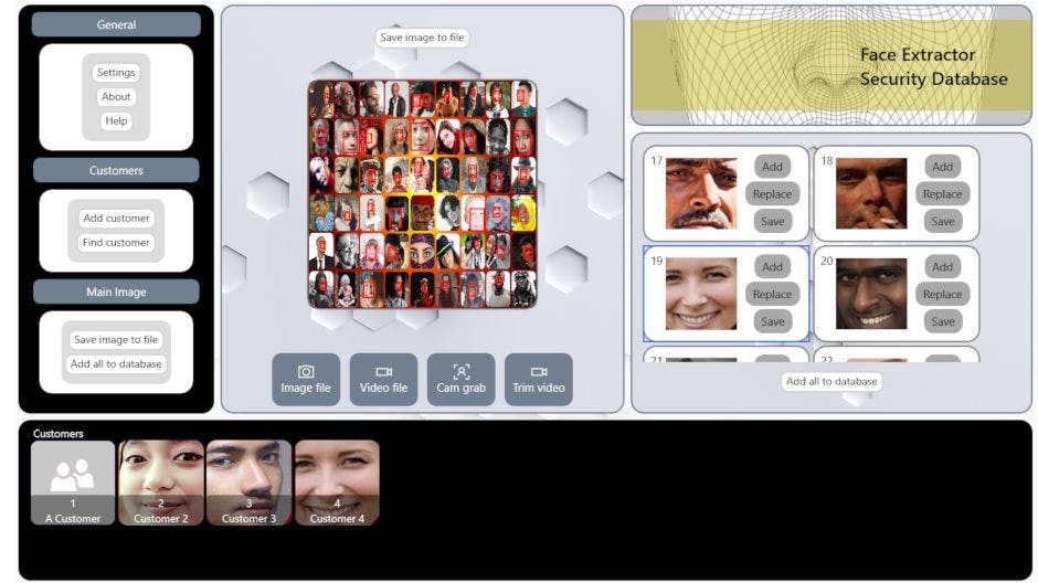 Face Extractor Security Database Screenshot 1