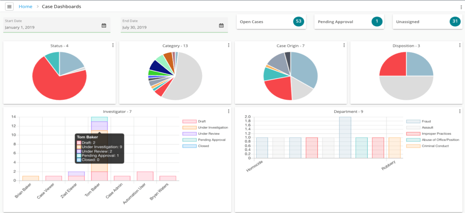 Column Case Management Screenshot 3