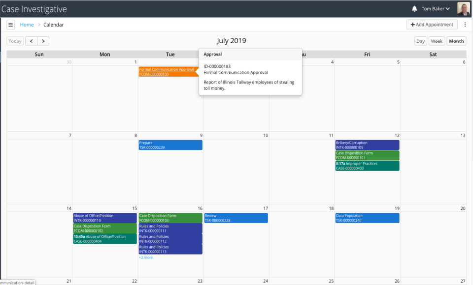 Column Case Management Screenshot 5