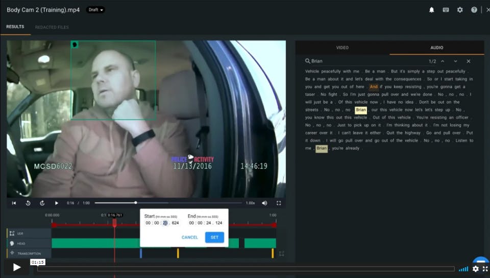 Veritone Redact Screenshot 2