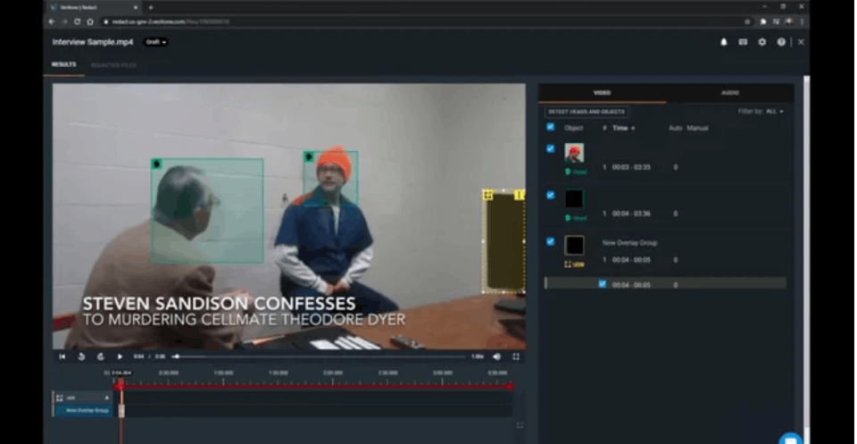 Veritone Redact Screenshot 3