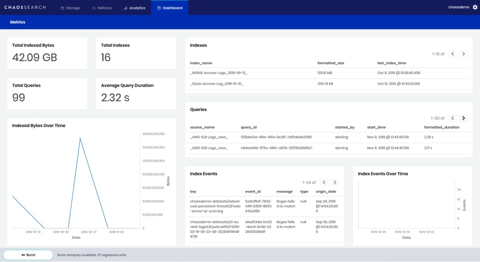 Chaossearch Screenshot 2