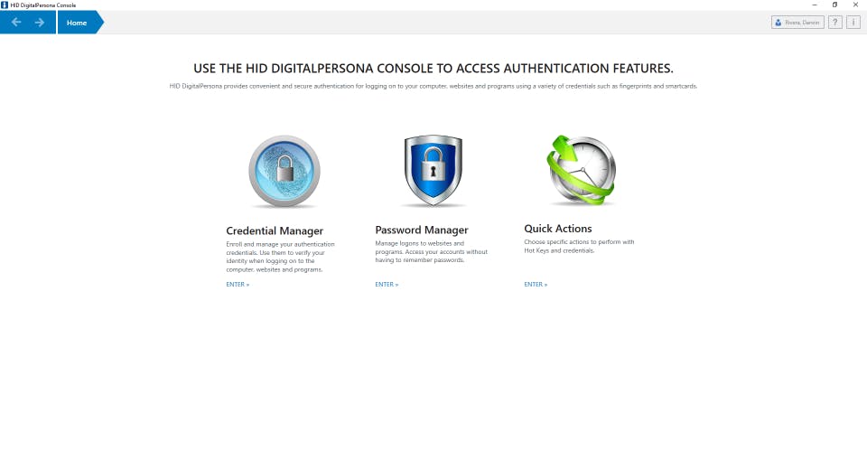 DigitalPersona Screenshot 1