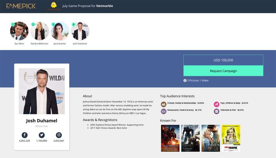 FamePick Screenshot 4