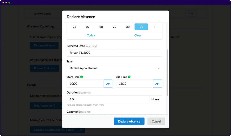 TimeRepo Screenshot 2