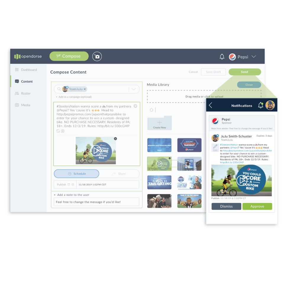 Opendorse Screenshot 2