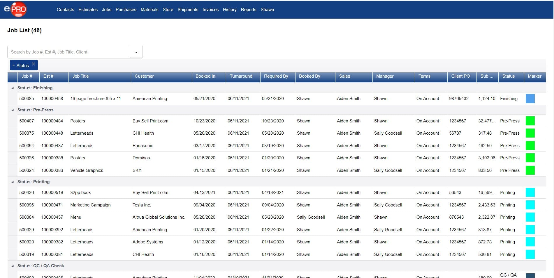 ePRO Print MIS Screenshot 4