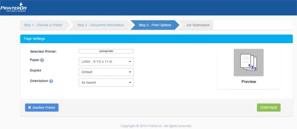 PrinterOn Enterprise Screenshot 1