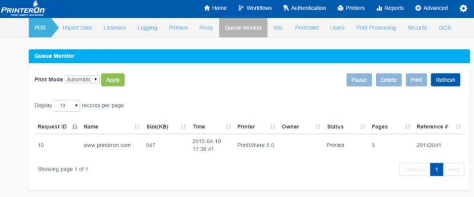 PrinterOn Enterprise Screenshot 3