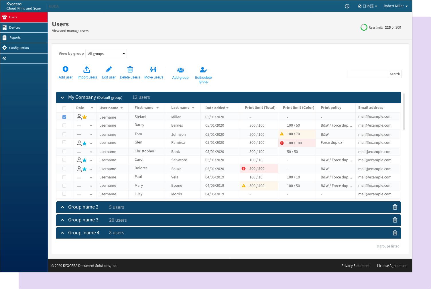 Kyocera Cloud Print and Scan Screenshot 1
