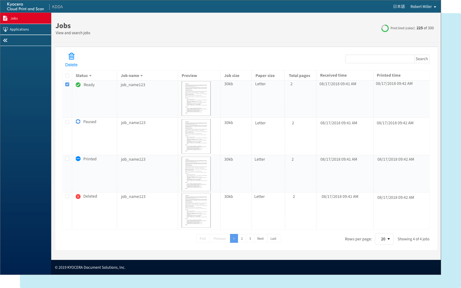 Kyocera Cloud Print and Scan Screenshot 2