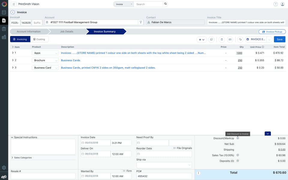 PrintSmith Vision Screenshot 1
