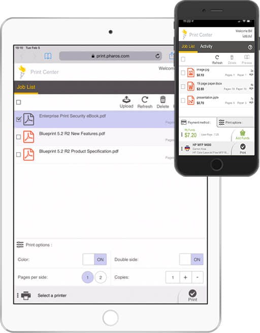 Pharos Uniprint Screenshot 1