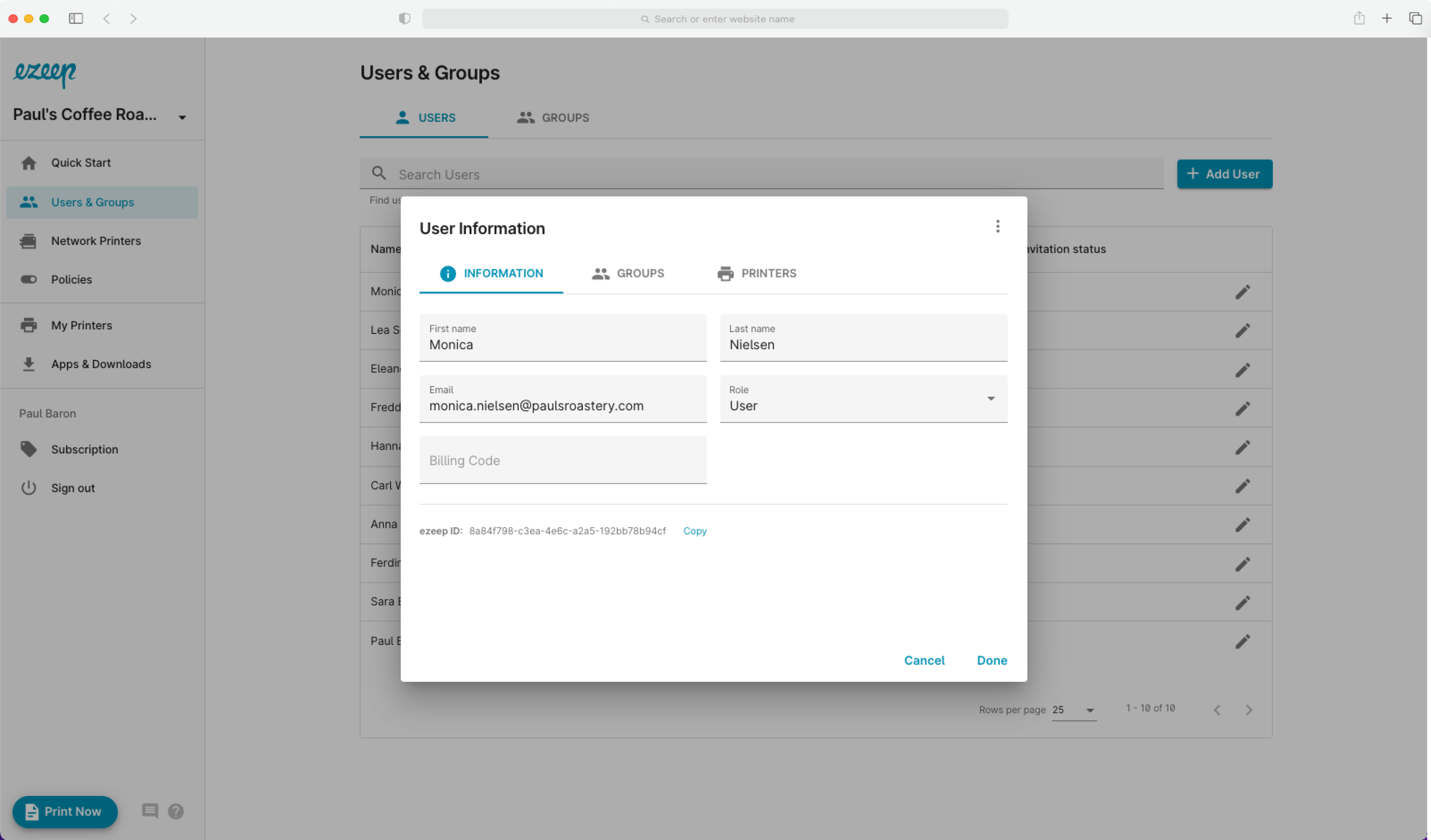 ezeep Screenshot 2