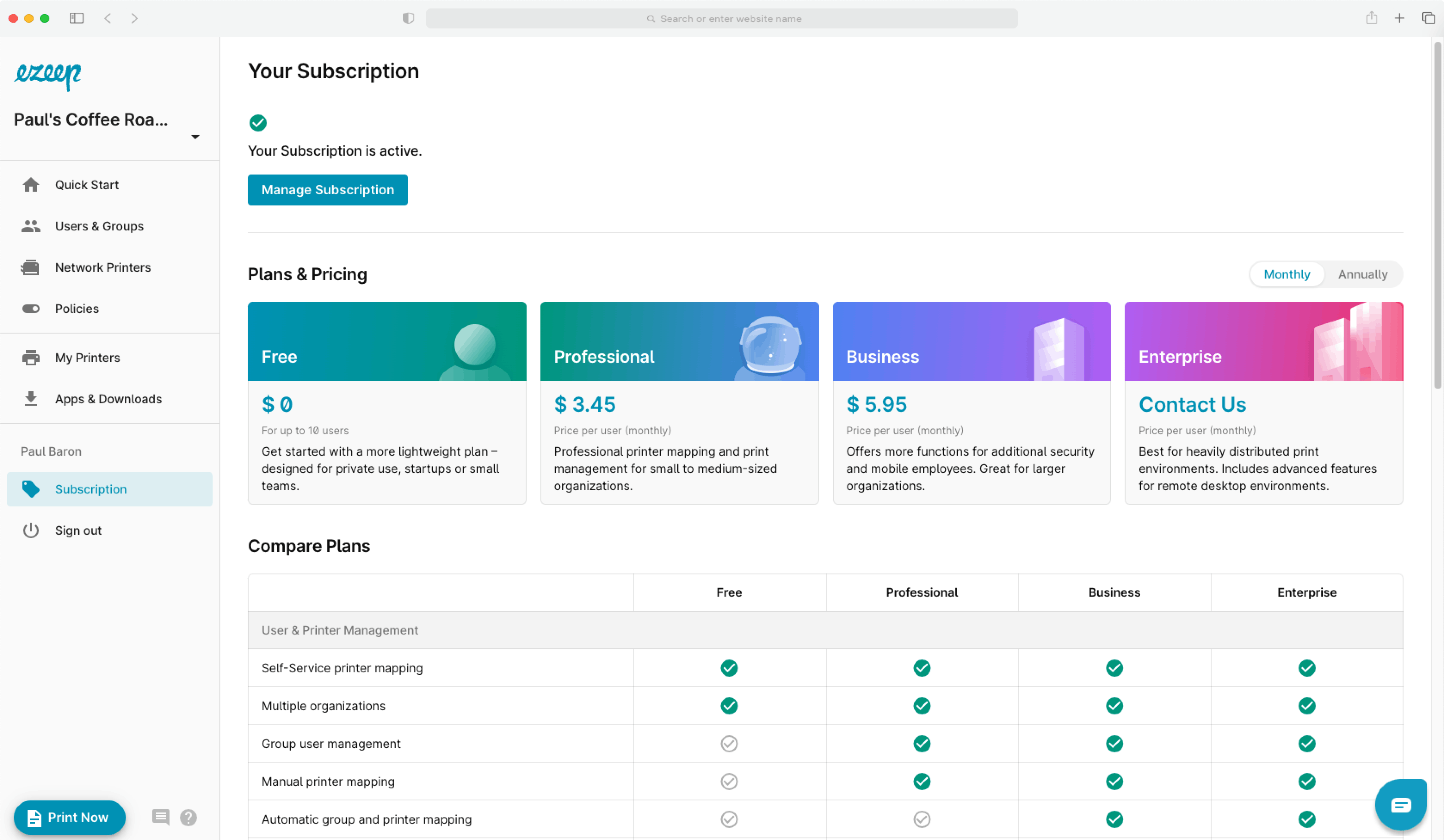 ezeep Screenshot 4