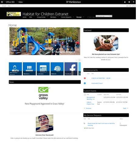 SP Extranet Screenshot 1