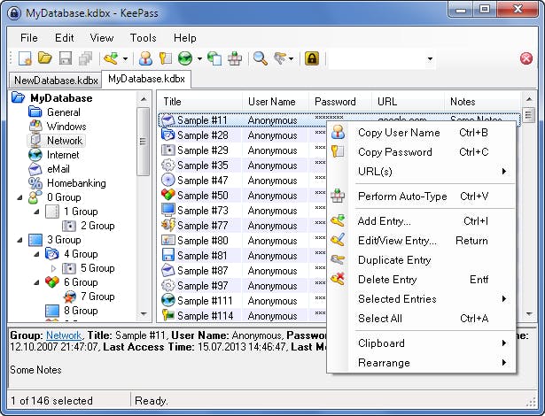 KeePass Screenshot 1