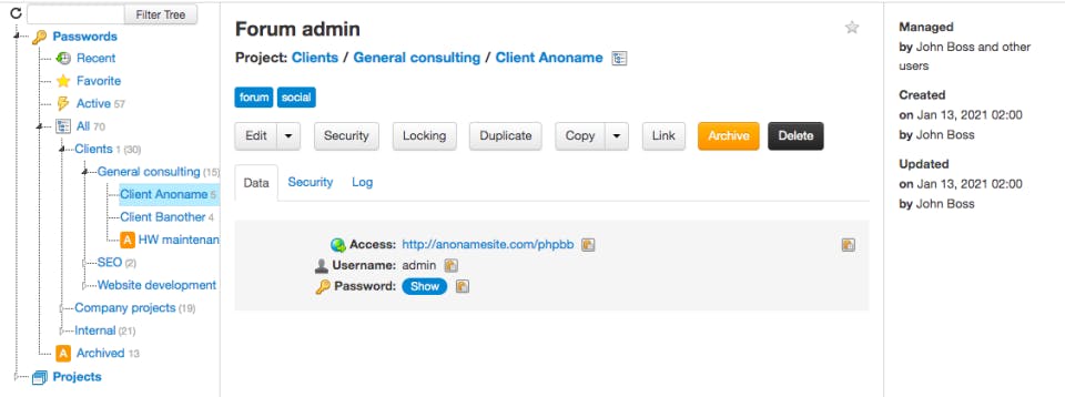 Team Password Manager Screenshot 2