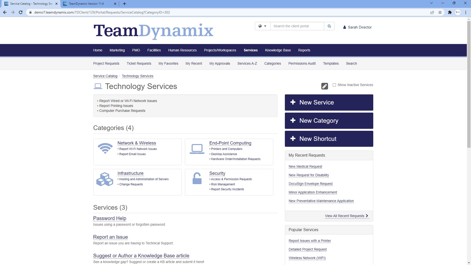 TeamDynamix Screenshot 2