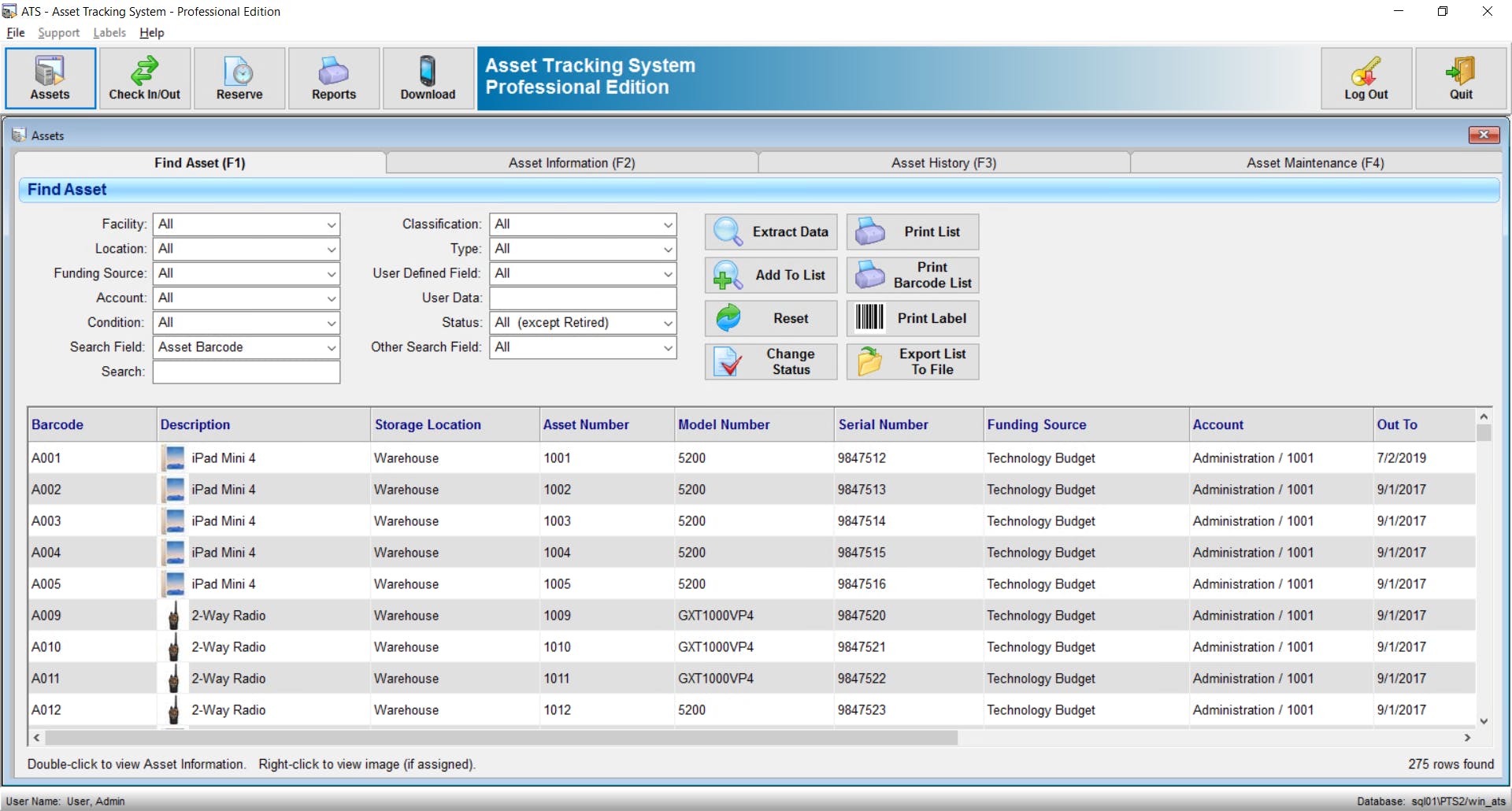 GigaTrak Asset Tracking System Screenshot 4